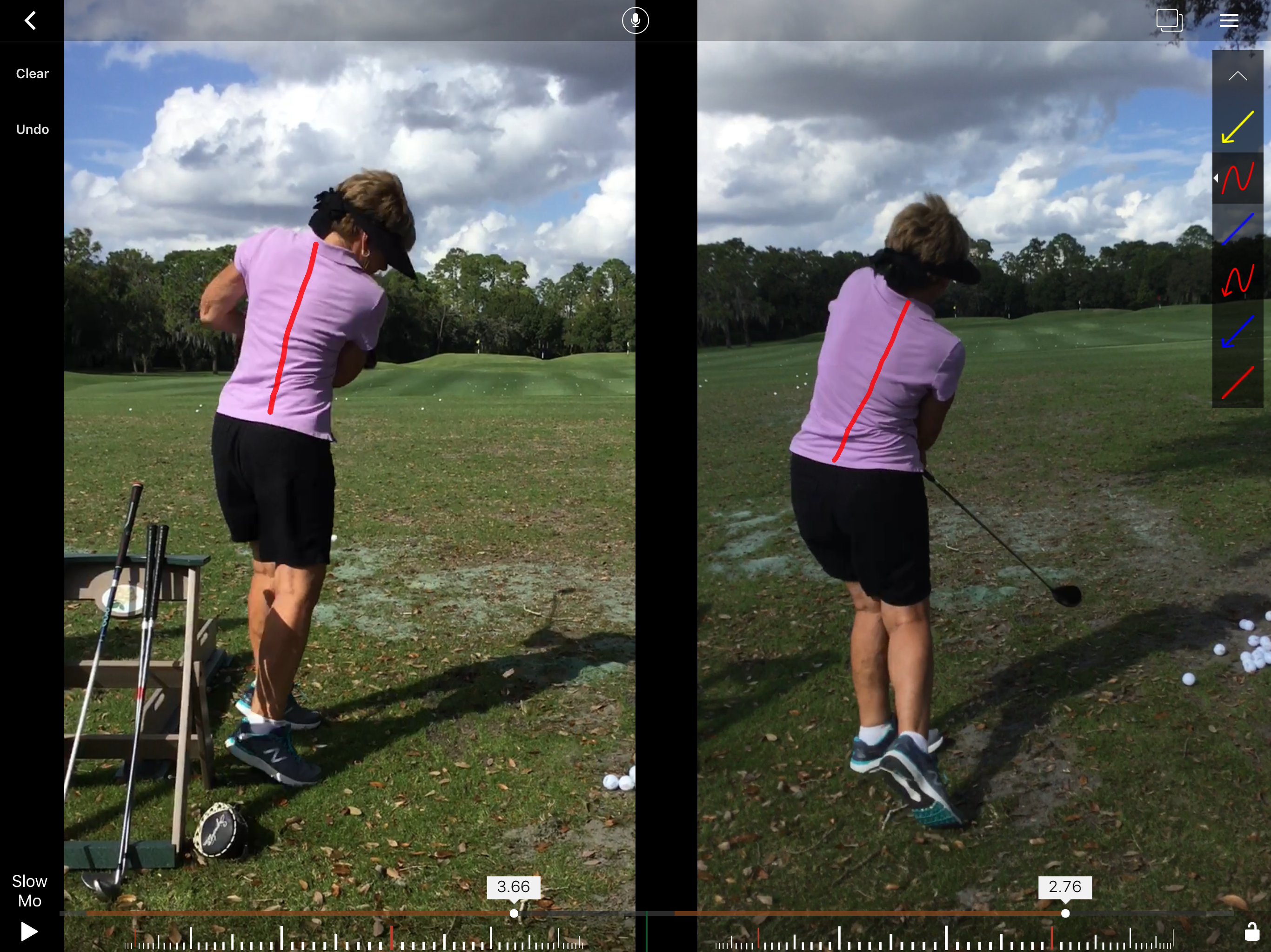 Better downswing sequence (right pic after)
